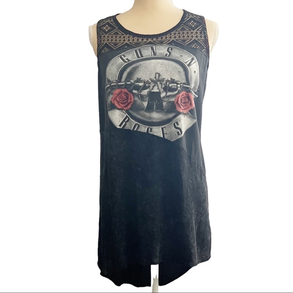 Scrapbook Long Black Guns N Roses Tunic, Size M